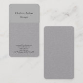 Klassieke eenvoudige minimalistische premium grijs visitekaartje (Voorkant / Achterkant)