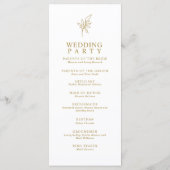 Klassieke Eenvoudige Minimalistische Vlakke progra Programmakaart (Achterkant)