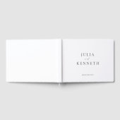 Klassieke eenvoudige minimalistische zwart-wit bru gastenboek (Volledig)