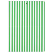 Klassieke Eenvoudige Moderne Groen-Wit Gestreepte Klembord (Achterkant)