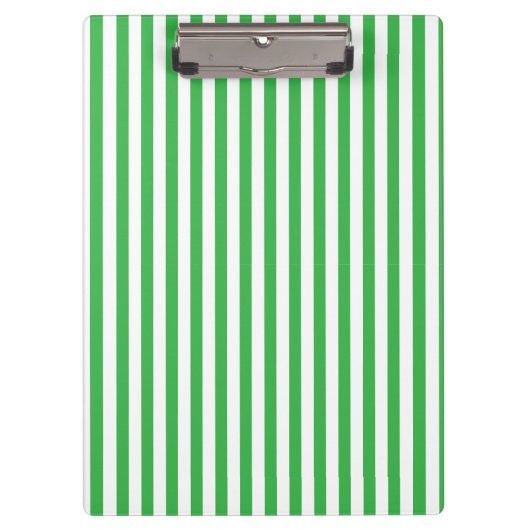 Klassieke Eenvoudige Moderne Groen-Wit Gestreepte Klembord (Voorkant)