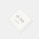 Klassieke eenvoudige, moderne Initialen monogram m Servet (Hoek)