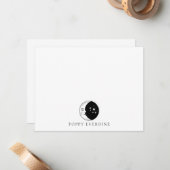 Klassieke Eenvoudige Moderne Maan Notitiekaartje (Voorkant / Achterkant in situ)