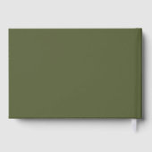Klassieke eenvoudige moderne Olive Green & White b Gastenboek (Achterkant)
