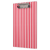 Klassieke Eenvoudige Moderne Rood en Wit Gestreept Klembord (Links)