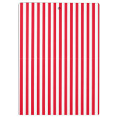 Klassieke Eenvoudige Moderne Rood en Wit Gestreept Klembord (Achterkant)