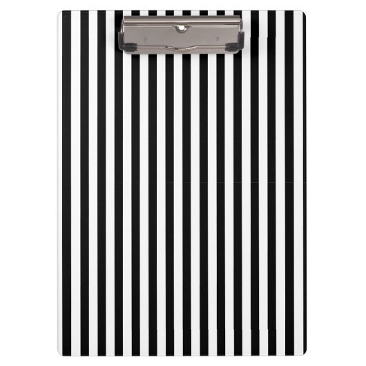 Klassieke Eenvoudige Moderne Zwart-Wit Gestreepte Klembord (Voorkant)