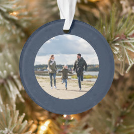 Klassieke eenvoudige navy visgraat gepersonaliseer ornament