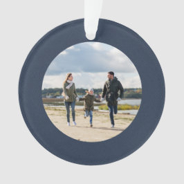 Klassieke eenvoudige navy visgraat gepersonaliseer ornament