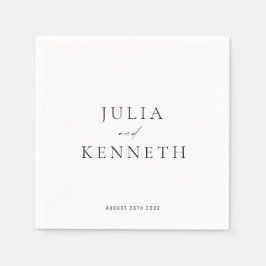 Klassieke eenvoudige neutrale bruiloft servet