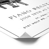 Klassieke eenvoudige Piano White Overweging Poster (Hoek)