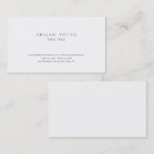 Klassieke eenvoudige platte minimalistische profes visitekaartje (Voorkant / Achterkant)