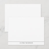 Klassieke Eenvoudige Professionele Bottom Line Naa Notitiekaartje (Voorkant / Achterkant)
