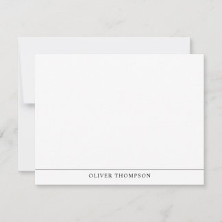 Klassieke Eenvoudige Professionele Bottom Line Naa Notitiekaartje