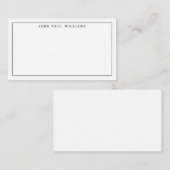 Klassieke Eenvoudige professionele vormgeving met  Notitiekaartje (Voorkant / Achterkant)