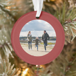 Klassieke eenvoudige rode visgraat gepersonaliseer ornament
