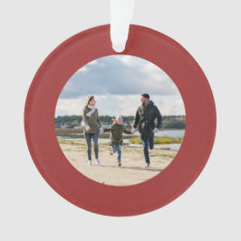 Klassieke eenvoudige rode visgraat gepersonaliseer ornament