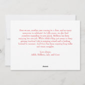 Klassieke Eenvoudige Rode Vrolijke Kerstmis Vier F Feestdagenkaart (Achterkant)