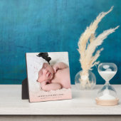 Klassieke eenvoudige roze gradiënt nieuwe babymeis fotoplaat (Insitu)