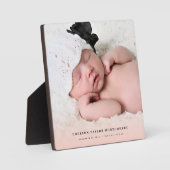 Klassieke eenvoudige roze gradiënt nieuwe babymeis fotoplaat (Voorkant)