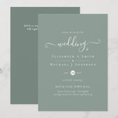Klassieke eenvoudige SAGE GREEN Weddenschap (Voorkant / Achterkant)