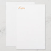 Klassieke Eenvoudige Schone Professionele Naam Briefpapier (Voorkant / Achterkant)