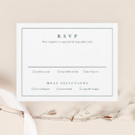 Klassieke eenvoudige schoonmaakbruiloft kaart