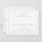 Klassieke eenvoudige schoonmaakbruiloft kaart (Voorkant)