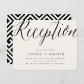 Klassieke eenvoudige script moderne bruiloft-ontva kaart (Voorkant / Achterkant)