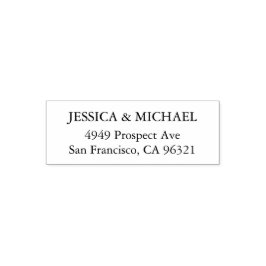 Klassieke Eenvoudige Sjabloon van het Adres van de Zelfinktende Stempel