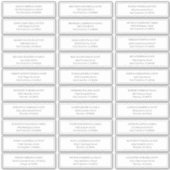 Klassieke Eenvoudige Trouw Gast Namen Adres Sticker (Voorkant)