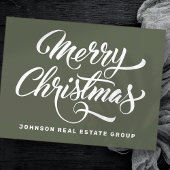 Klassieke eenvoudige typografie Voeg Logo toe Feestdagenkaart