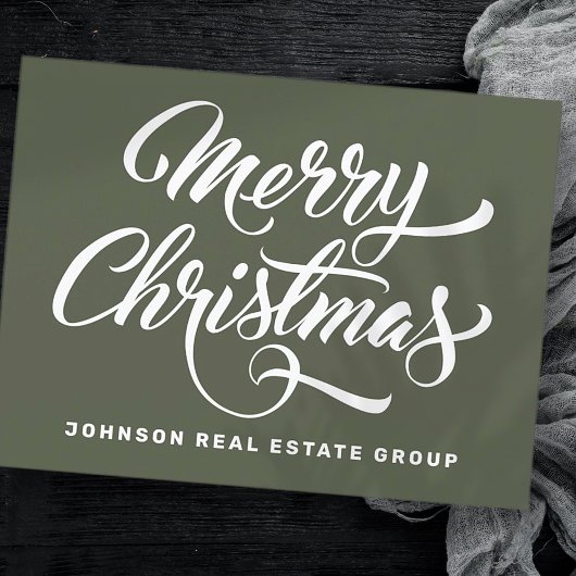 Klassieke eenvoudige typografie Voeg Logo toe Feestdagenkaart