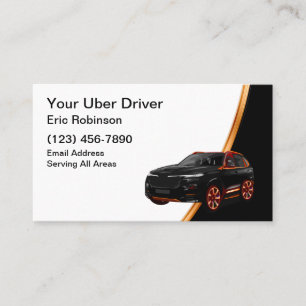 Klassieke Eenvoudige Uber-bestuurder Rit Aanvragen Visitekaartje