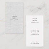 Klassieke, eenvoudige verticale Visitekaartje (Voorkant / Achterkant)