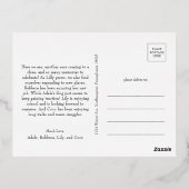 Klassieke eenvoudige vijf foto Merry Christmas Gol Folie Feestdagen Briefkaart (Achterkant)