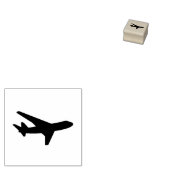 Klassieke Eenvoudige Vliegtuig Silhouet Omtrek Rubberstempel (Gestempeld)