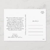 Klassieke eenvoudige vrolijke kerst verticale vijf feestdagenkaart (Achterkant)