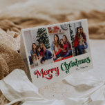 Klassieke Eenvoudige Vrolijke Kerstmis Gevouwen Dr Feestdagen Kaart<br><div class="desc">Vier het seizoen met deze unieke, klassieke eenvoudige Merry Christmas gevouwen drie foto vakantie kaart met een vleugje charme. Het minimalistische ontwerp toont een elegant rood en groen kleurenpalet, dat de gezellige sfeer van de winter oproept. De moderne en leuke aantrekkingskracht, gecombineerd met de traditionele formulering, creëer vormen een perfecte...</div>
