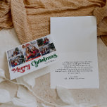 Klassieke Eenvoudige Vrolijke Kerstmis Gevouwen Vi Feestdagen Kaart<br><div class="desc">Vier het seizoen met deze unieke, klassieke eenvoudige Merry Christmas gevouwen vijf foto vakantie kaart met een vleugje charme. Het minimalistische ontwerp toont een elegant rood en groen kleurenpalet, dat de gezellige sfeer van de winter oproept. De moderne en leuke aantrekkingskracht, gecombineerd met de traditionele formulering, creëer vormen een perfecte...</div>