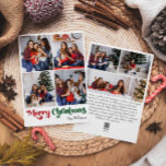 Klassieke Eenvoudige Vrolijke Kerstmis Verticale 7 Feestdagenkaart<br><div class="desc">Vier het seizoen met deze unieke, klassieke eenvoudige Merry Christmas verticaal 7 foto vakantie kaart met een vleugje charme. Het minimalistische ontwerp toont een elegant rood en groen kleurenpalet, dat de gezellige sfeer van de winter oproept. De moderne en leuke aantrekkingskracht, gecombineerd met de traditionele formulering, creëer vormen een perfecte...</div>