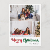 Klassieke Eenvoudige Vrolijke Kerstmis Verticale T Feestdagenkaart (Voorkant)