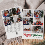 Klassieke Eenvoudige Vrolijke Kerstmis Verticale T Feestdagenkaart<br><div class="desc">Vier het seizoen met deze unieke, klassieke eenvoudige Merry Christmas verticale tien foto vakantie kaart met een vleugje charme. Het minimalistische ontwerp toont een elegant rood en groen kleurenpalet, dat de gezellige sfeer van de winter oproept. De moderne en leuke aantrekkingskracht, gecombineerd met de traditionele formulering, creëer vormen een perfecte...</div>