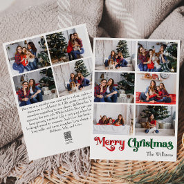 Klassieke Eenvoudige Vrolijke Kerstmis Verticale T Feestdagenkaart
