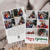 Klassieke Eenvoudige Vrolijke Kerstmis Verticale T Feestdagenkaart