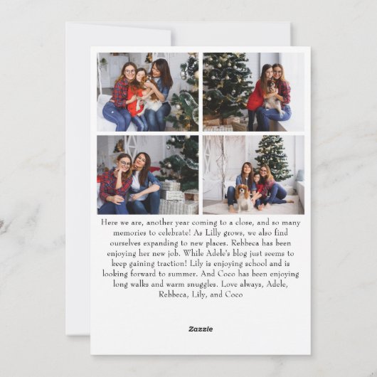 Klassieke Eenvoudige Vrolijke Kerstmis Verticale T Feestdagenkaart (Achterkant)