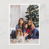 Klassieke Eenvoudige Vrolijke Kerstmis Verticale v Feestdagenkaart (Voorkant)