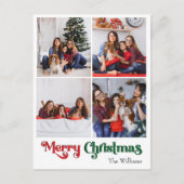 Klassieke Eenvoudige Vrolijke Kerstmis Verticale V Feestdagenkaart (Voorkant)