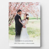 Klassieke eenvoudige witte gradiënt bruiloft foto fotoplaat (voorkant)