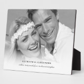 Klassieke eenvoudige witte gradiënt bruiloft foto fotoplaat (Zijkant)